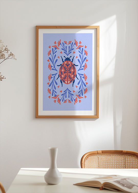 Folk Art Ladybug Plakat