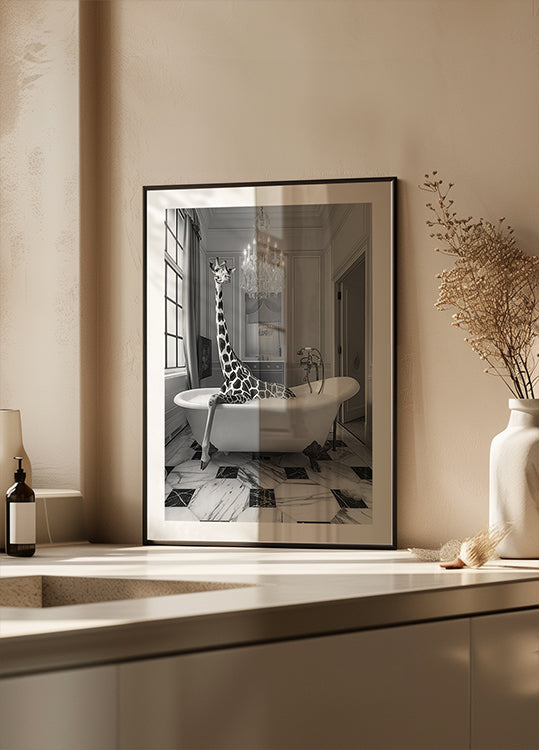 Giraffe Glam Soak Plakat