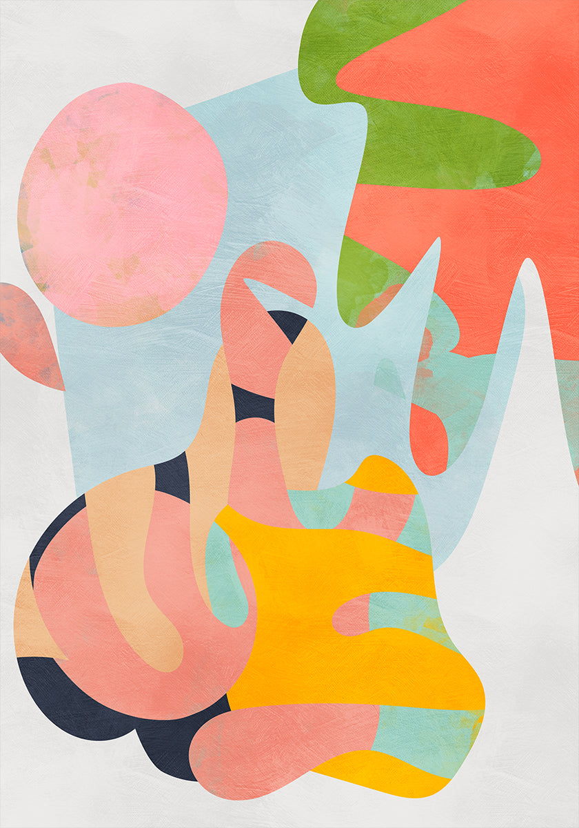 Pastel cut out Plakat