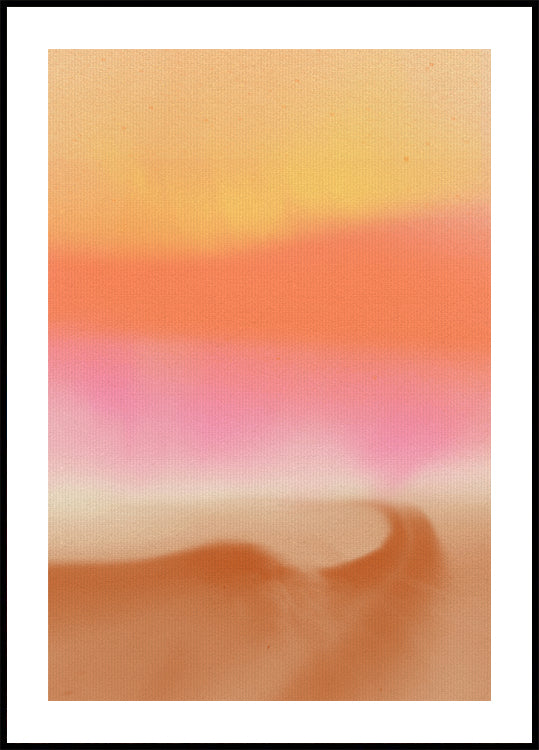 Deamy abstract landscape in pastel and neon colors Plakat