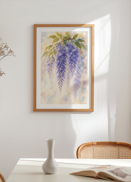 Hanging Wisteria In Soft Pastel Colours Plakat