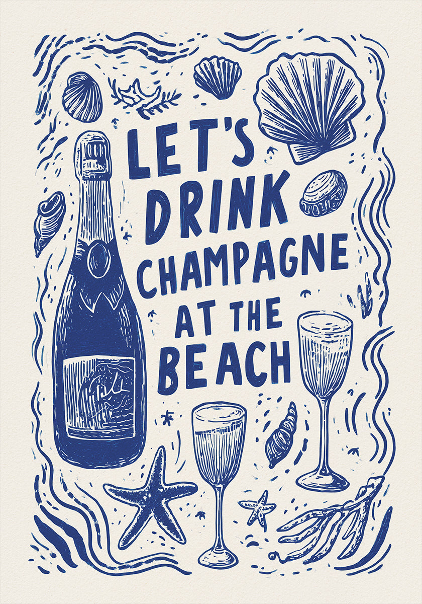 Let's Drink Champagne Plakat