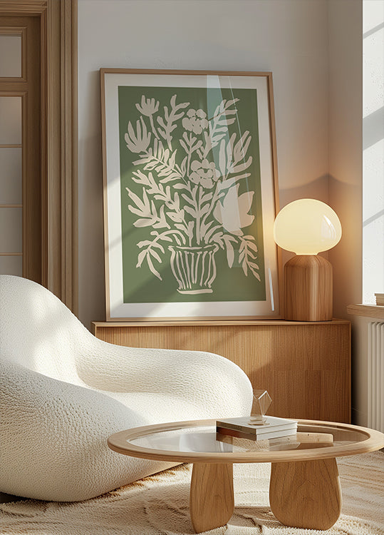 Botanical Vase Silhouette Plakat