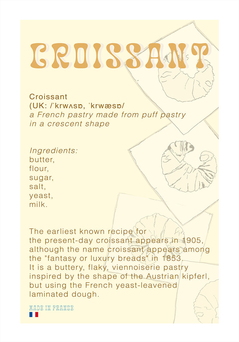 Croissant Coffee Plakat