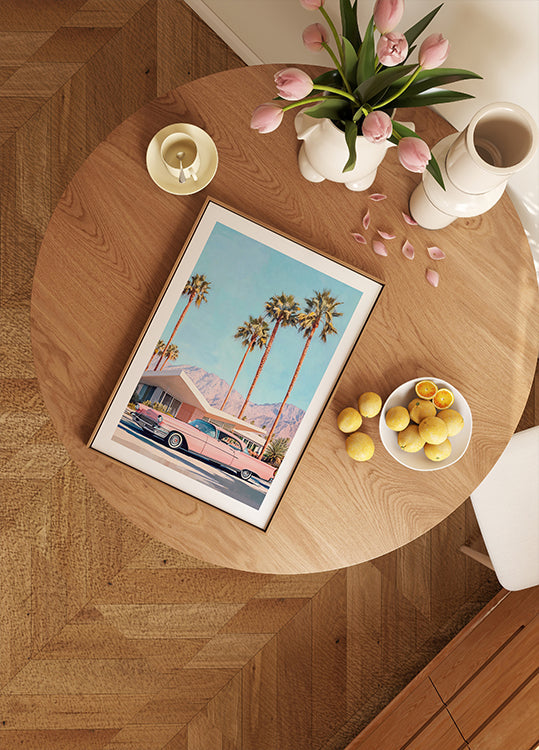 California Vintage Car Plakat