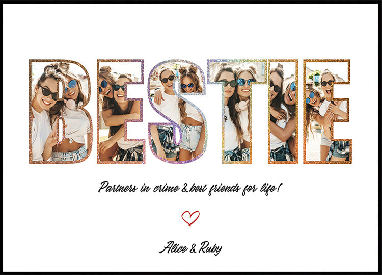 Bestie Photo Collage Personal Plakat