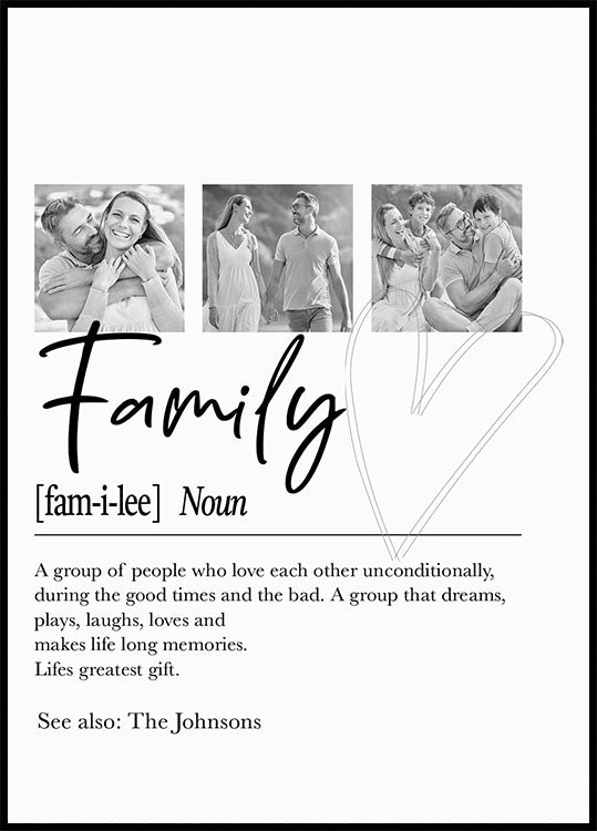 Personalized Family Definition Plakat