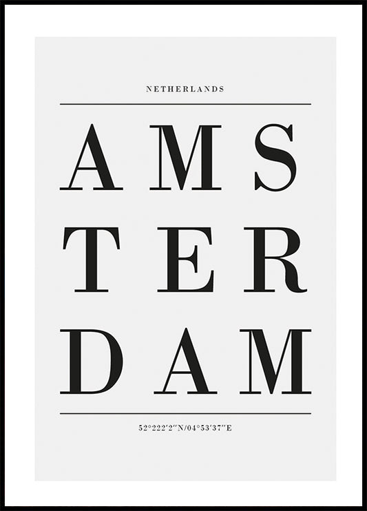 Amsterdam Plakat - Posterbox.no