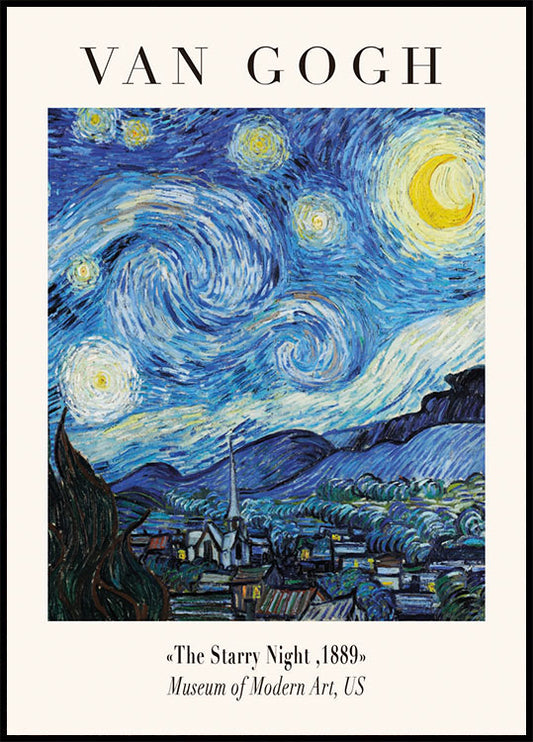 The Starry Night by Van Gogh plakat.