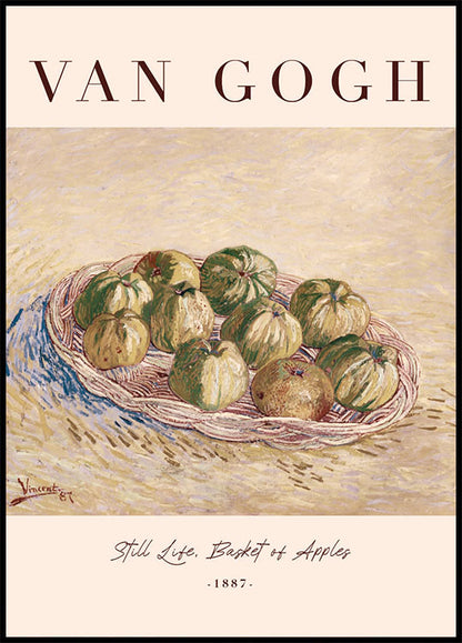 Still Life, Basket of Apples by Vincent van Gogh Plakat