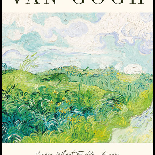 Vincent van Gogh - Green Wheat Fields, Auvers Plakat