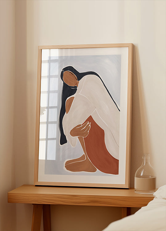 Woman Embracing Herself Print By Ivy Green Illustrations Plakat