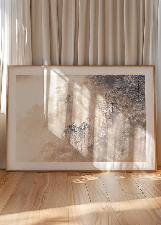 Pinus taiwanensis in the clouds Plakat