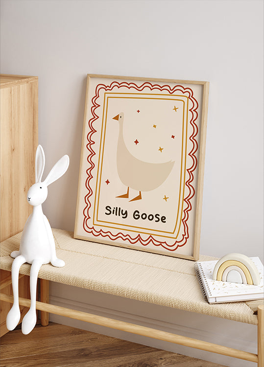Silly Goose Illustration Plakat