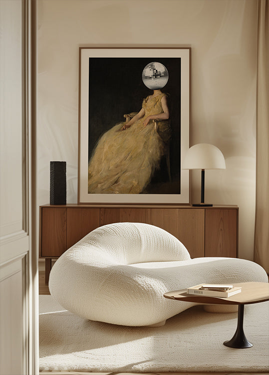 Disco Head Vintage Collage Plakat