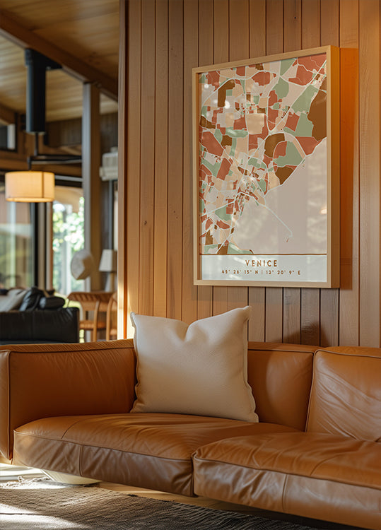 Black Maps Earth Tones 91 Plakat