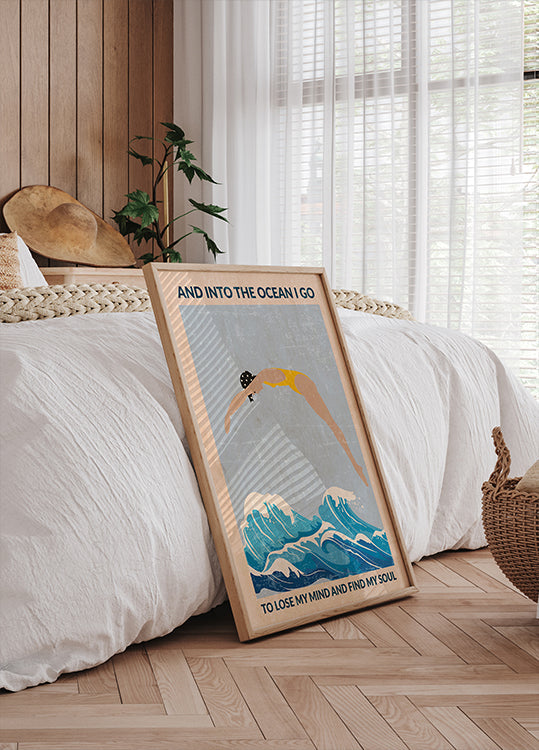 Into the Ocean (blue) Standard Wall Art Plakat