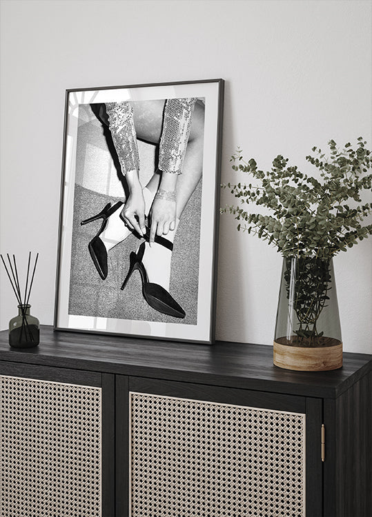 Disco Feet B&w Plakat
