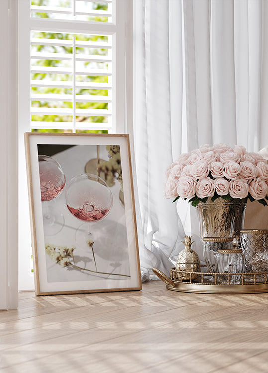 Pink Champagne Celebration Plakat