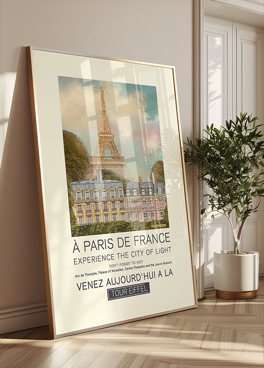 Paris retro print Plakat