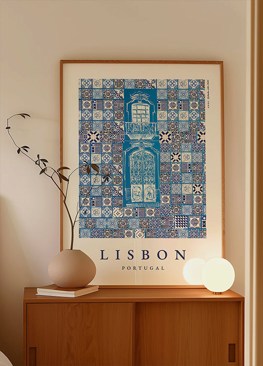 Lisbon, Portugal Patterns Plakat