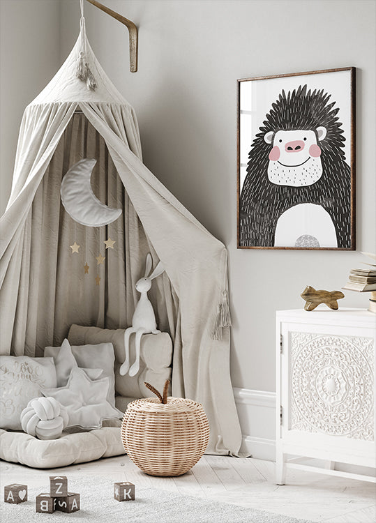 Smiling Gorilla Illustration Plakat