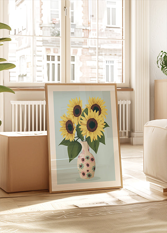 Vase of Sunflowers Plakat