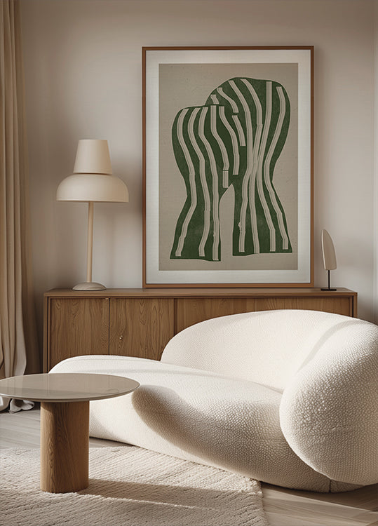 Curved Stripes Plakat