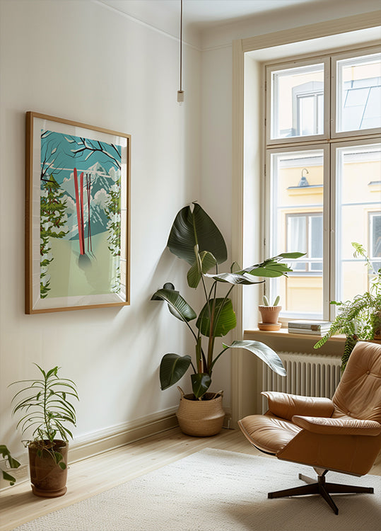 Mountain Top Skiing Plakat