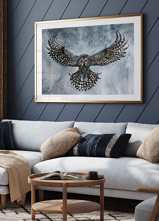 great grey owl Plakat