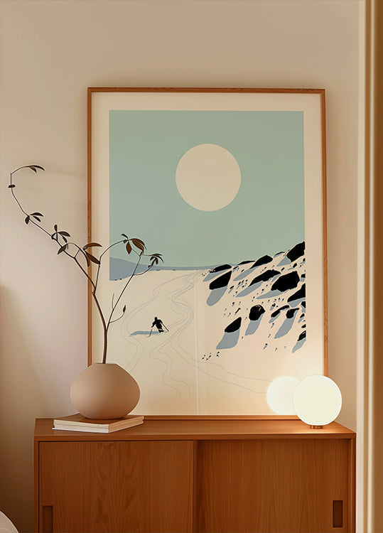 Snowy Mountain Descent Plakat