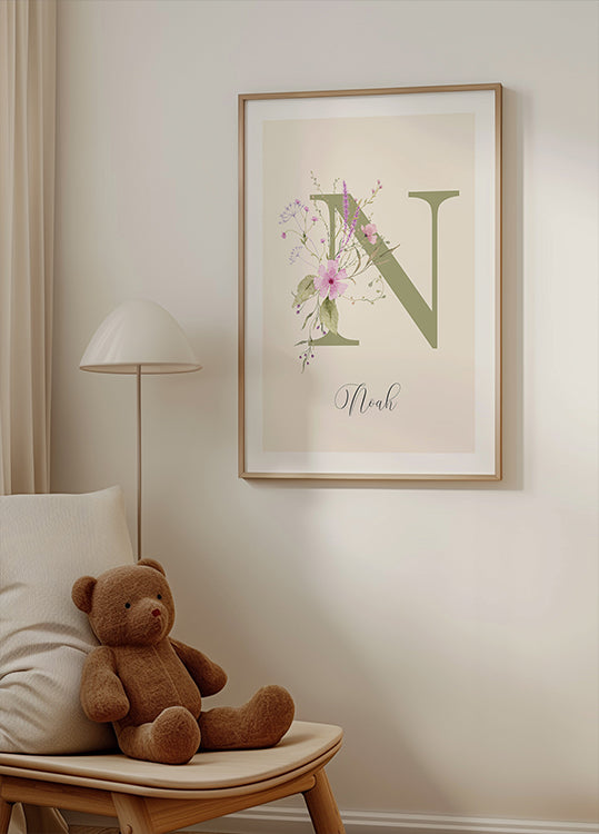 Personalized Wildflower Name Plakat