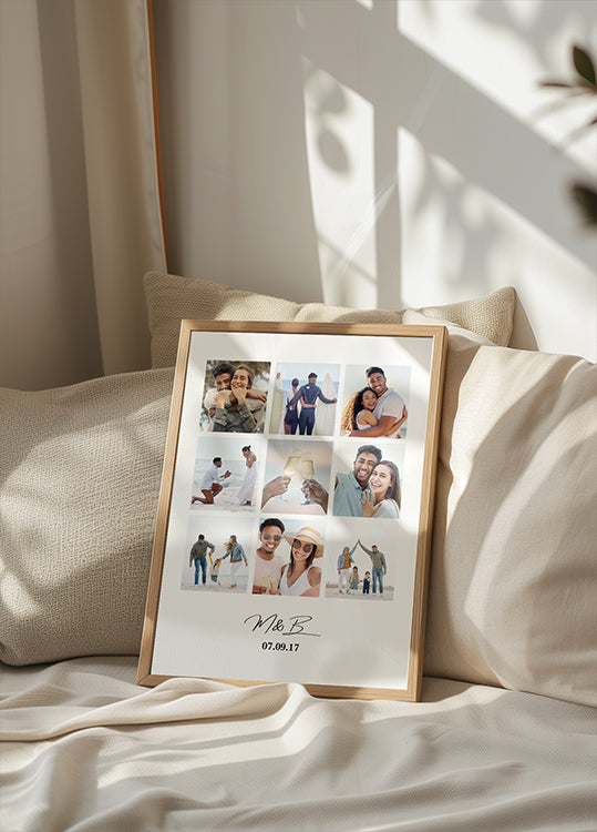 Personalized Couple Photo Collage Plakat