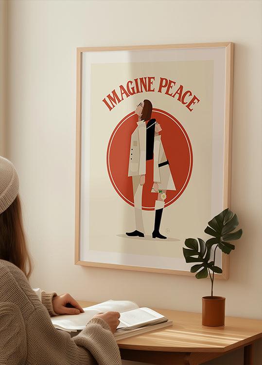 Imagine Peace Minimalist Plakat