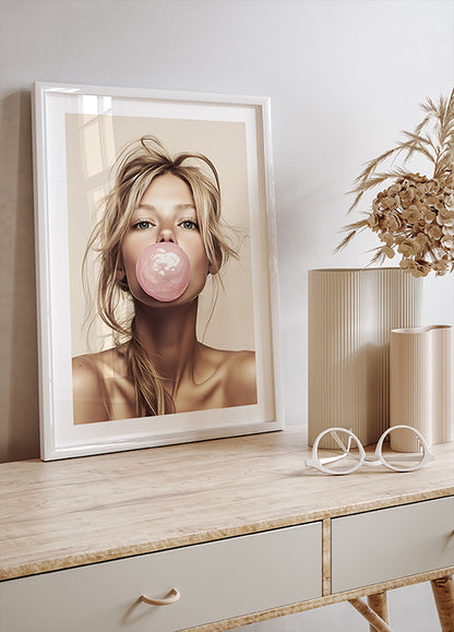 Bubble Gum Pop Portrait Plakat