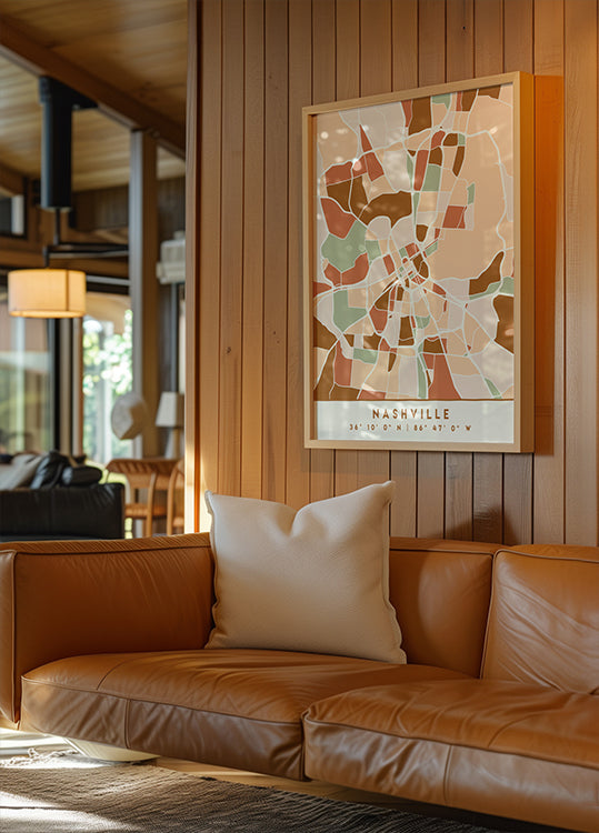 Black Maps Earth Tones 59 Plakat