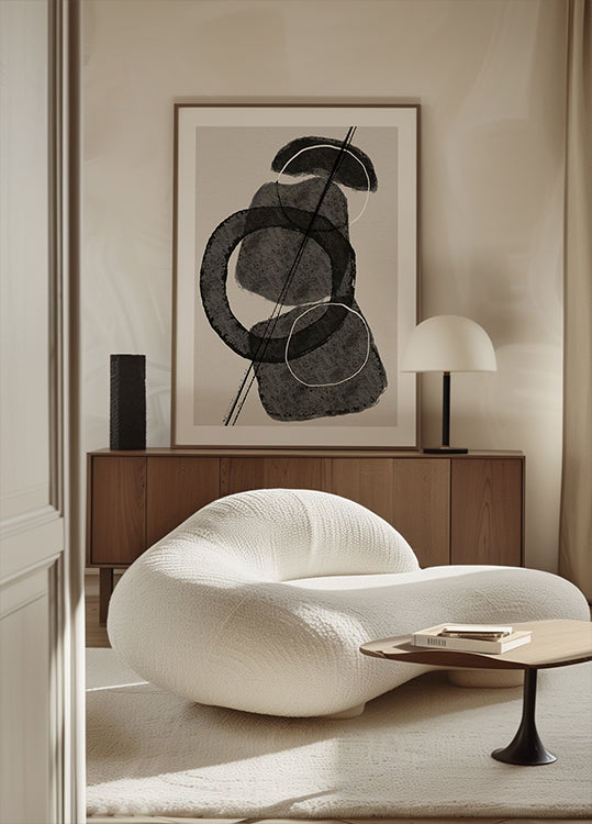 Monochrome Circles Plakat