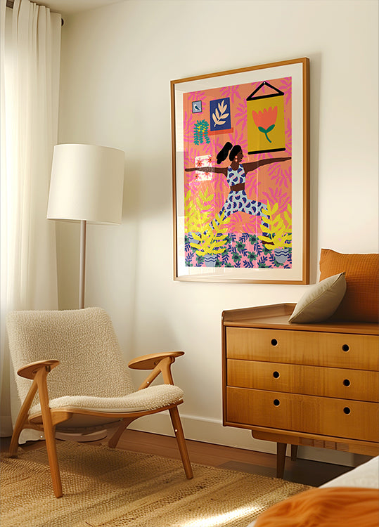 Yoga Warrior Position Plakat