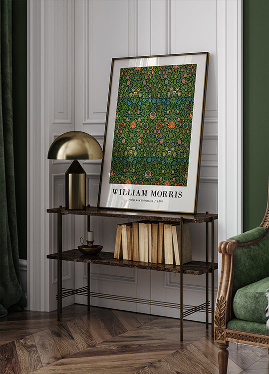 William Morris, Violet and Columbine 1876 Plakat