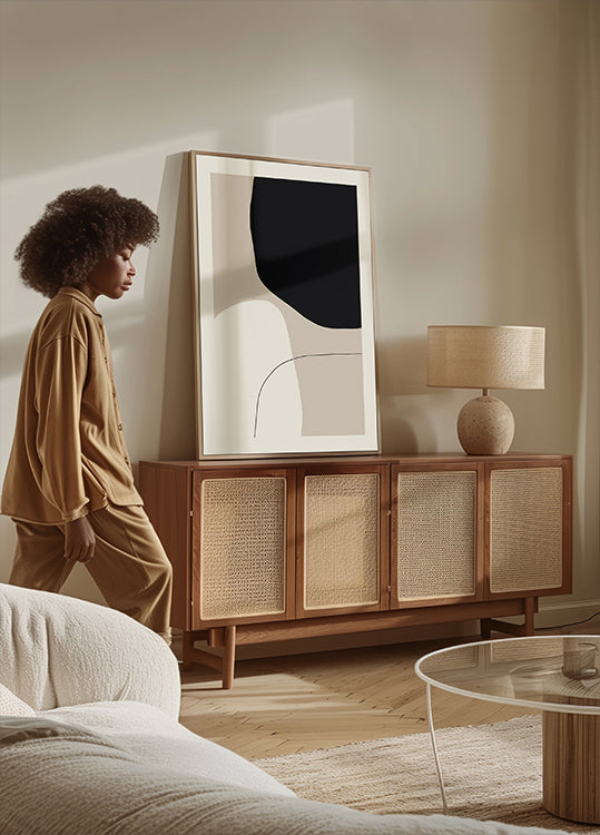 Monochrome Shapes Plakat