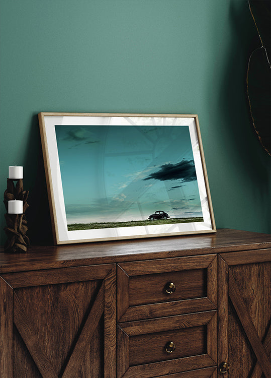 The Red VW Beetle Plakat