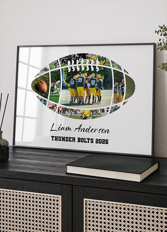 Football Ball Photo Collage Personal Plakat