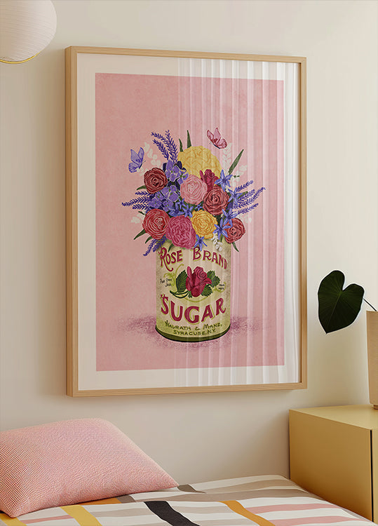 Flowers In a vintage Can Plakat
