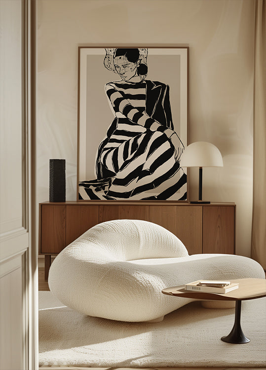 Striped Elegance Plakat