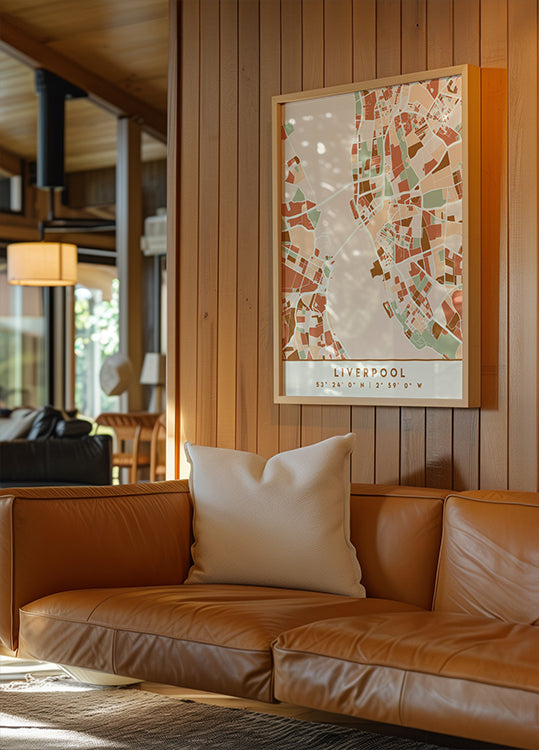 Black Maps Earth Tones 40 Plakat