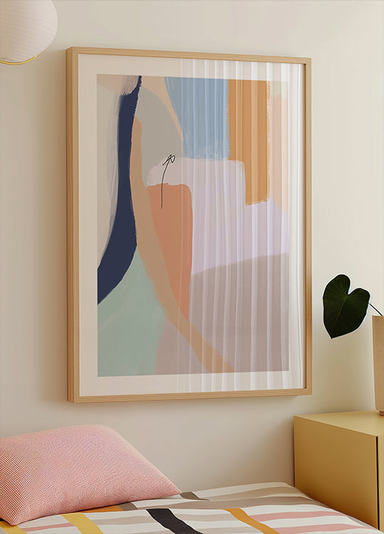 Soft Pastel Hues and Bold Brushstrokes Plakat
