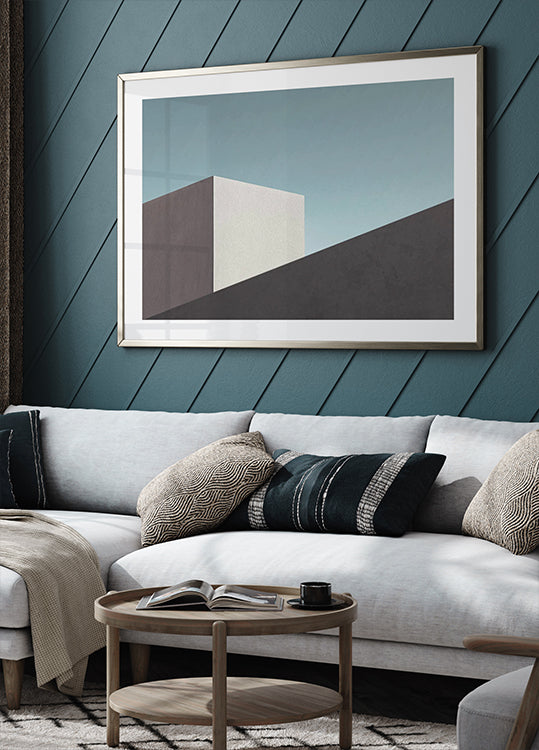 Modern Architecture, Minimal Concrete Geometry Plakat