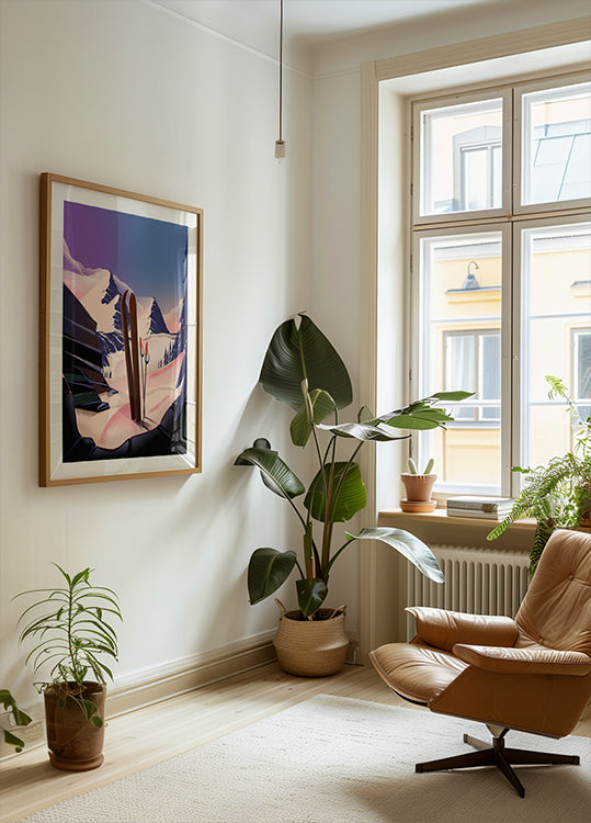 Ski Travel Poster Plakat