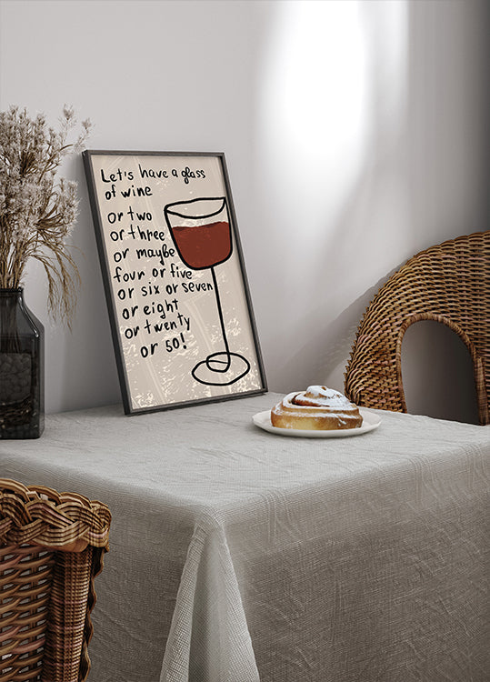 A Glass of Wine Plakat