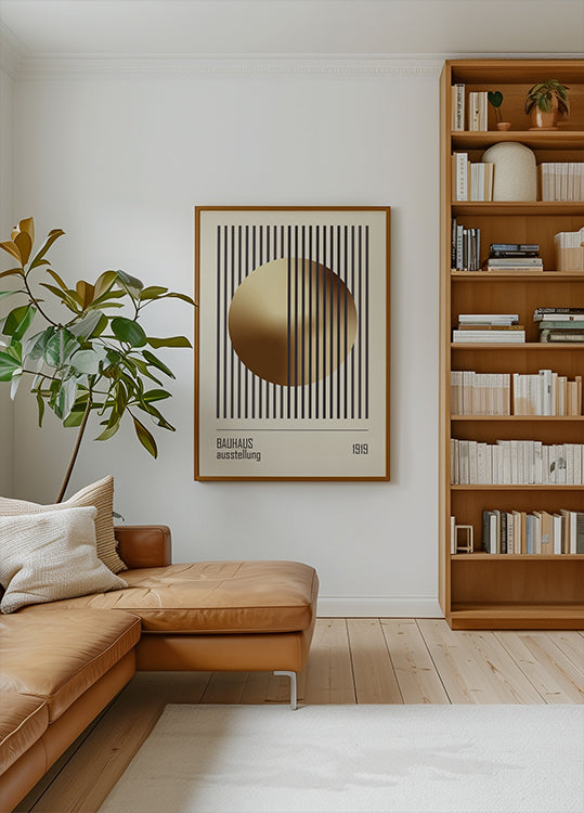 Bauhaus Golden Gradient Plakat